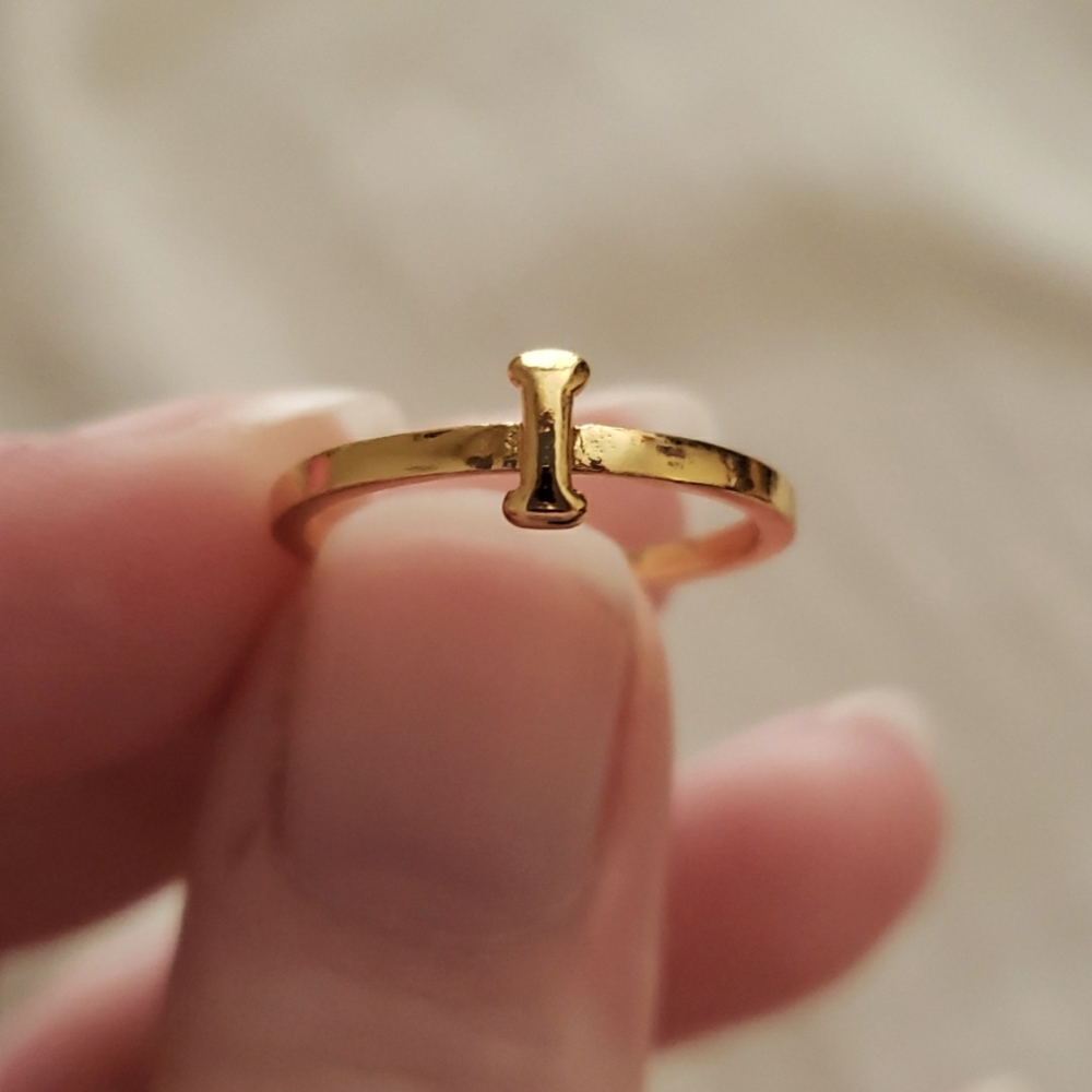 Gorjana Initial Ring, letter "I"